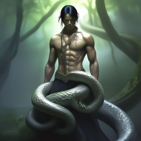 Человек змея арт