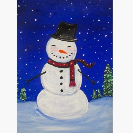 Снеговик красивый