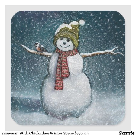 Снеговик пастелью