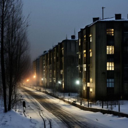 Хрущевка ночью