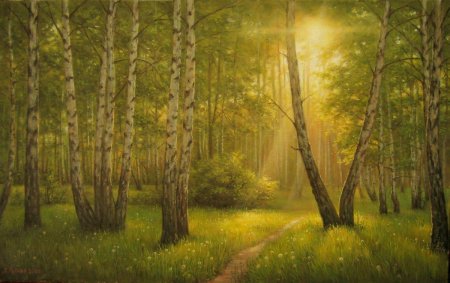 Живопись летние пейзажи природы-Алексей Сычев