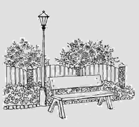 Малые архитектурные формы карандашом