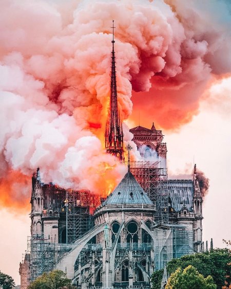Храм Парижской Богоматери пожар