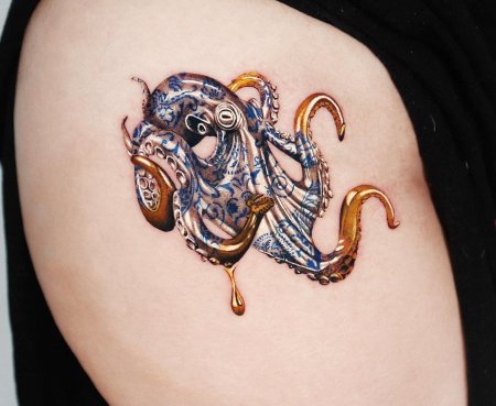 Осьминог кракен tattoo