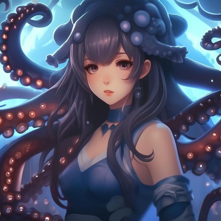 Девушка осьминог арт