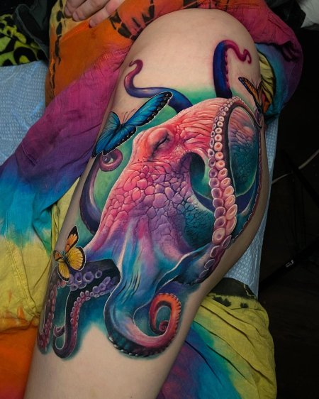 Осьминог татуировка