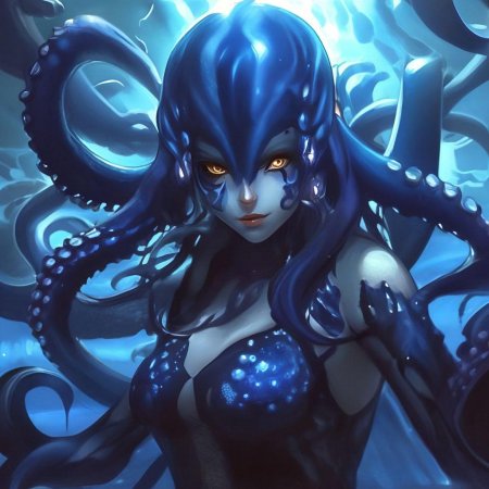 Осьминог под водой