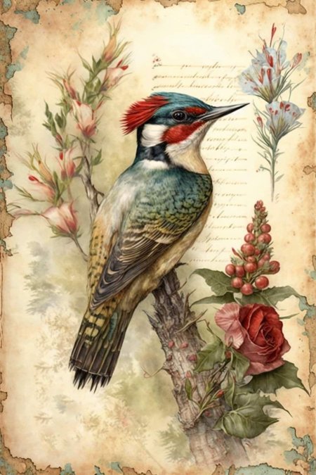 Картинки для декупажа попугаи