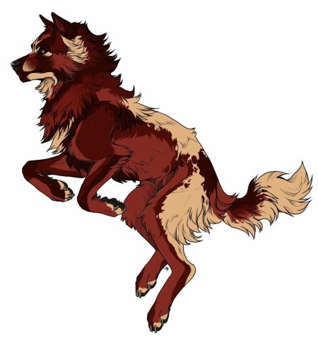 Коричневый волк арт