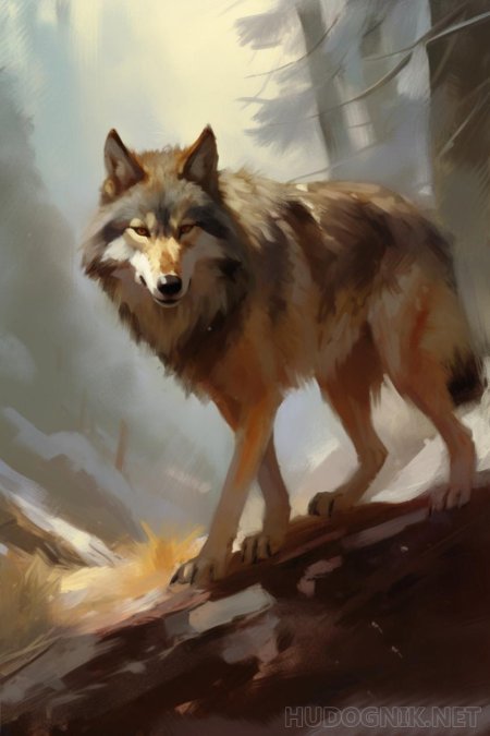 Волк маслом