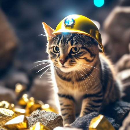 Котик в каске