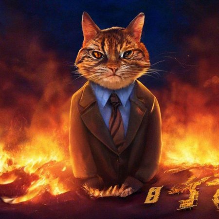 Деловой кот в костюме