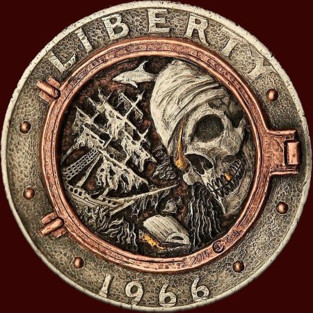 Монета пираты Карибского моря