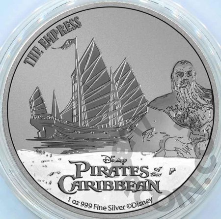 Монеты Ниуэ пираты Карибского моря серебро