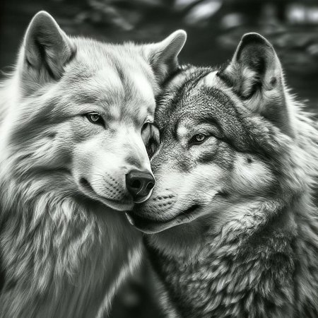 Волчица рисунок