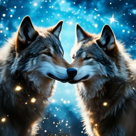 Волки красивые