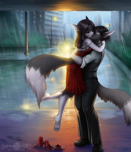 Фурри любовь Волков