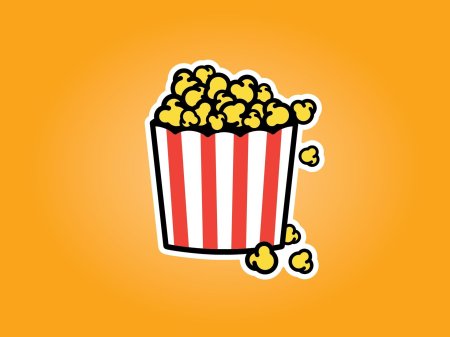 Стикер попкорн