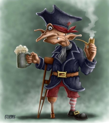 Одноногий пират Джон Сильвер