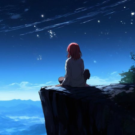 Девушка смотрит в даль