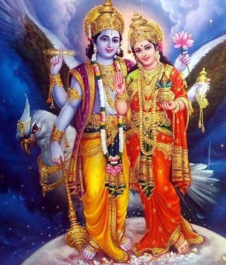 Бог Вишну и богиня Лакшми