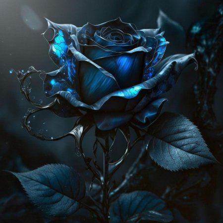 Красивые синие розы