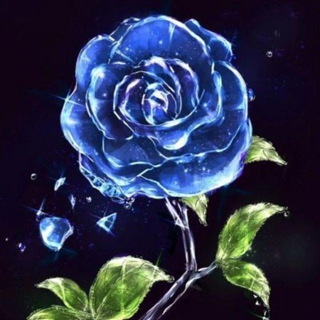 Синяя роза арт