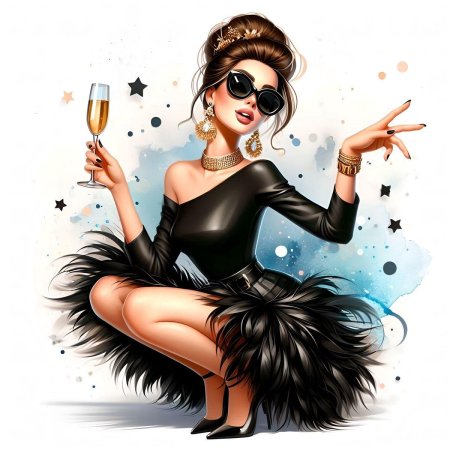 Девушка с бокалом