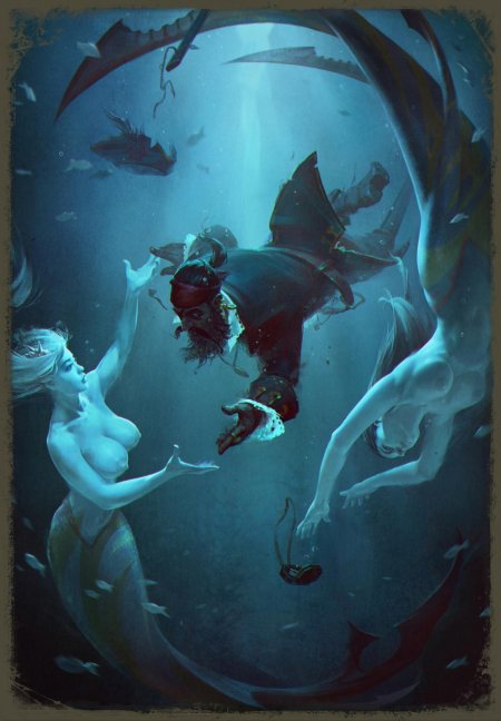 Отсос под водой Русалка