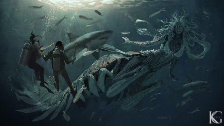 Арт Лавкрафт водолаз