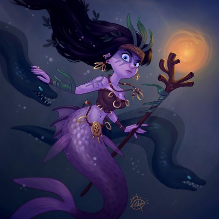 Русалка карикатура