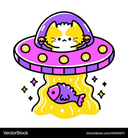 Кот в летающей тарелке