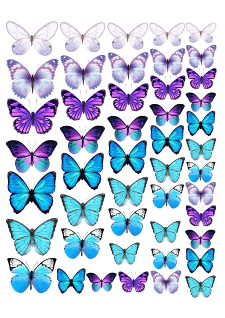 Вафельная картинка бабочки