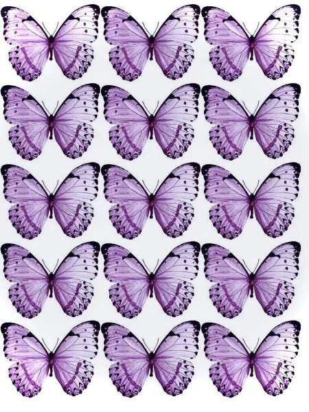 Торт сиреневый с бабочками