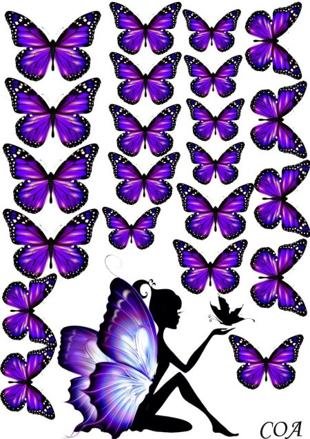 Торт с бабочками для девочки