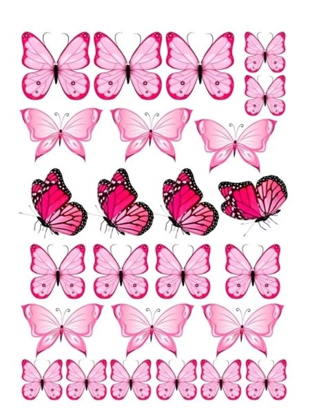 Вафельная картинка бабочки