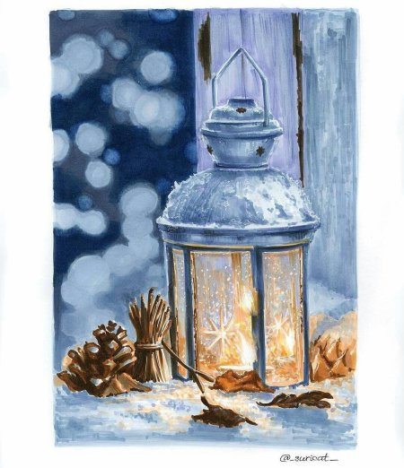 Зимний фонарик Ольга Базанова