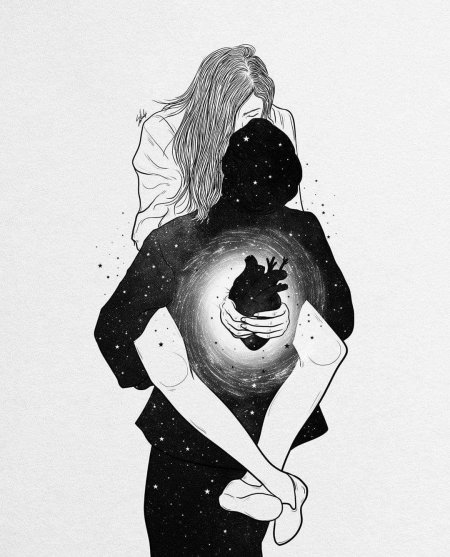 Черно белый арт