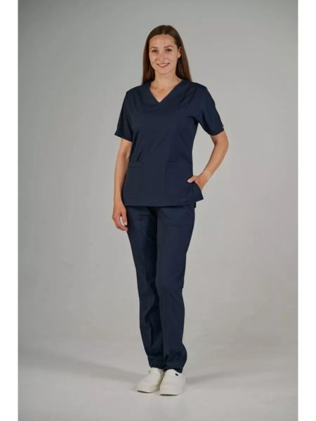 Медицинский костюм женский синий
