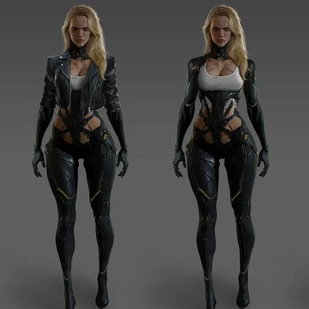 Cyberpunk костюм Concept Art женский