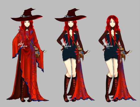 Окита аниме ведьма