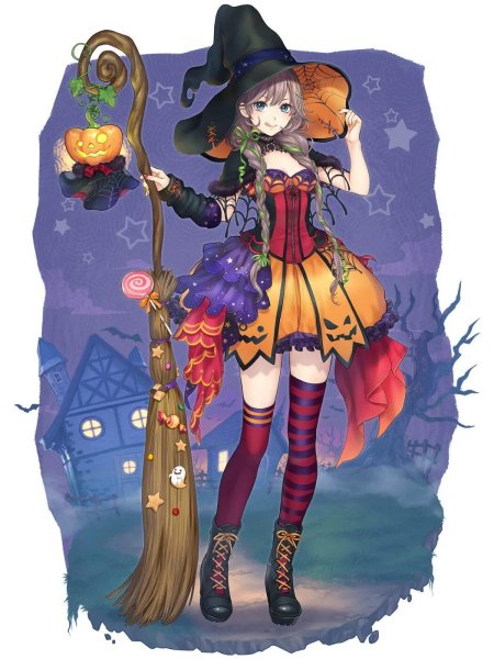 Аниме ведьмы Хэллоуинские