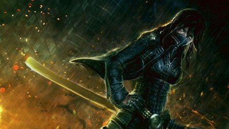 Девушка с мечом арт