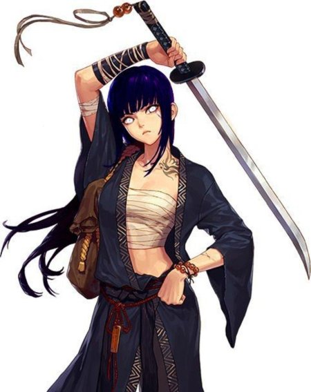 Хината Хьюга с катаной