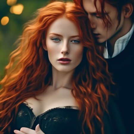 Рыжая девушка с парнем