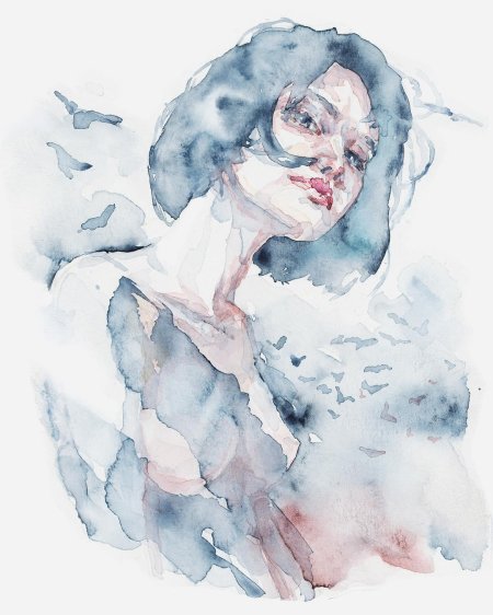 Акварельные портреты сильвии Пелиссеро