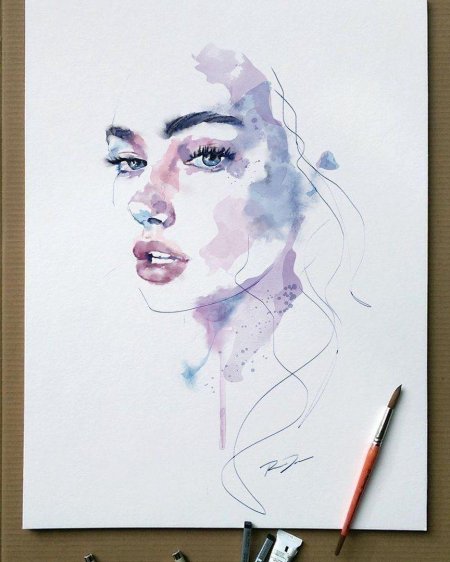 Рисунки акварелью