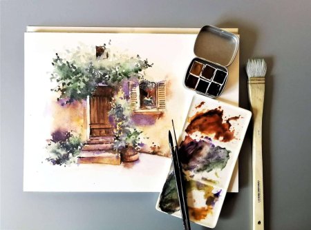 Скетчинг акварелью для начинающих