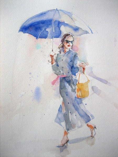 Люди акварелью