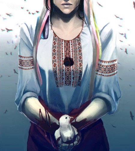 Славянская девушка арт